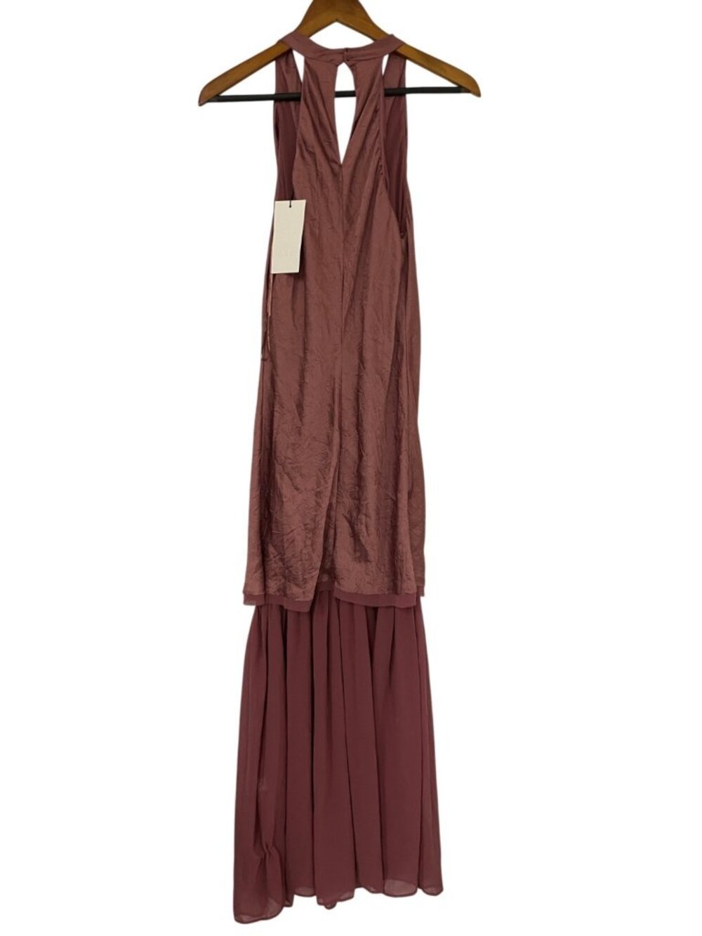 Zara Womens Midi Dress XS Pleated Combination Sleeveless Cowl Neck 5029/154 NWT - Picture 3 of 9